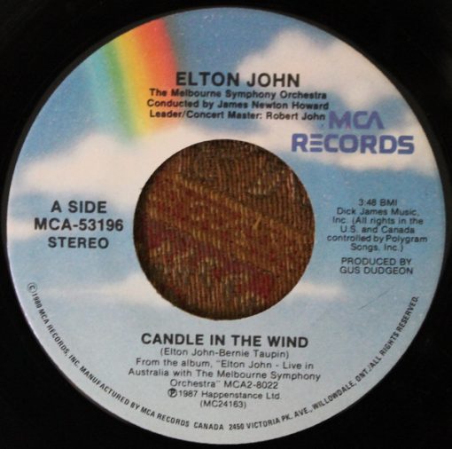 Elton John - Candle In The Wind (7", Single) (Near Mint (NM or M-))