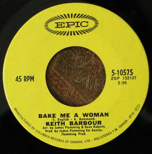 Keith Barbour - Bake Me A Woman (7", Single) (Near Mint (NM or M-))