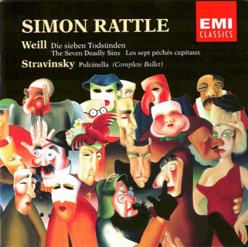 Kurt Weill, Igor Stravinsky, Sir Simon Rattle - Die Sieben Todsünden = The Seven Deadly Sins = Les Sept Péchés Capitaux . Pulcinella (Complete Ballet ) (CD, Album, Comp, RE) (Near Mint (NM or M-))