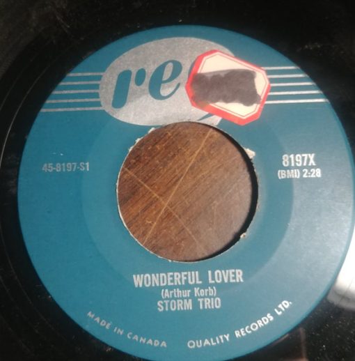 Storm Trio - Wonderful Lover / Ma Ma Rock And Roll (7", Single) (Very Good (VG))