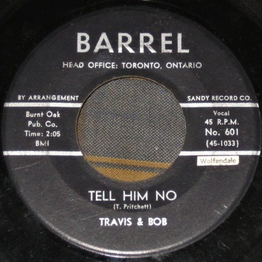 Travis And Bob - Tell Him No (7", Single) (Very Good (VG))