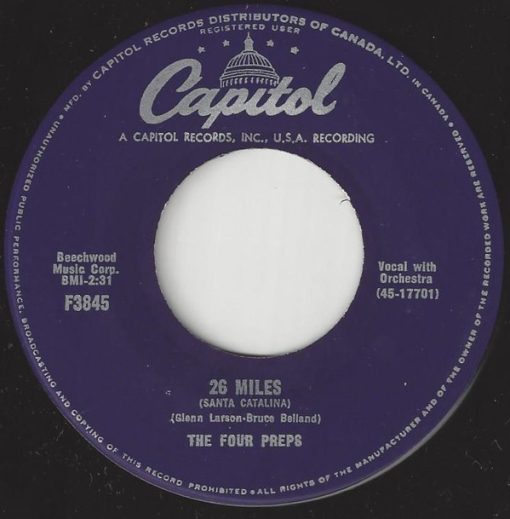 The Four Preps - 26 Miles (Santa Catalina) (7") (Near Mint (NM or M-))