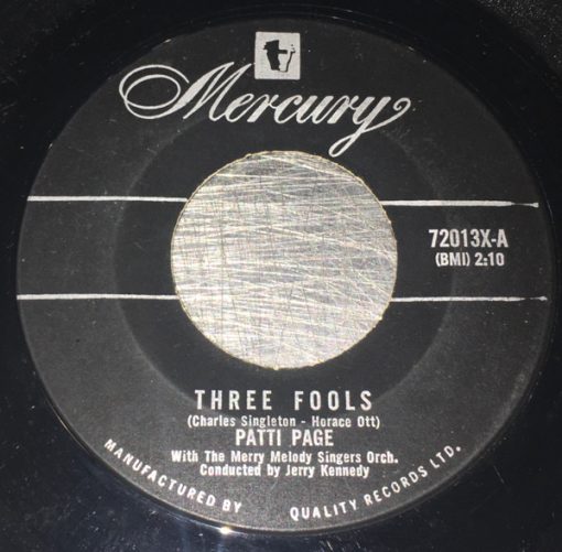 Patti Page - Three Fools / The Boys' Night Out (7", Single) (Near Mint (NM or M-))