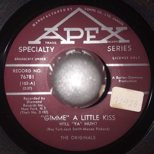 The Originals (12) - "Gimme" A Little Kiss Will "Ya" Huh? (7", Single) (Very Good Plus (VG+))