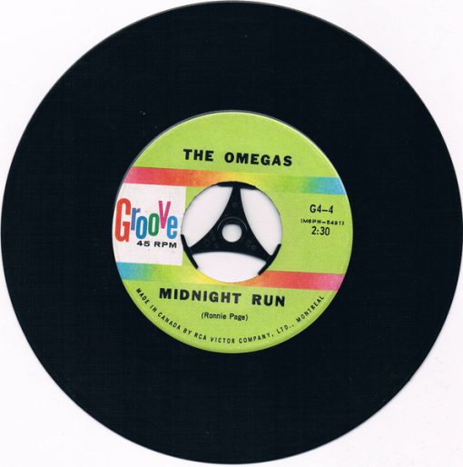 The Omegas (2) - Midnight Run / I Wanna Go Home (7", Single) (Very Good Plus (VG+))