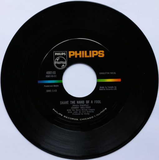 Johnny Hallyday With The Merry Melody Singers - Shake The Hand Of A Fool / Hold Back The Sun (7", Single) (Near Mint (NM or M-))