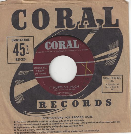 Billy Williams (5) - So Long (7", Single) (Near Mint (NM or M-))