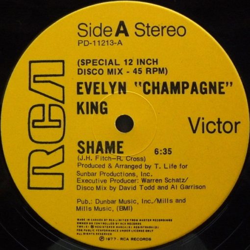 Evelyn King - Shame / Nobody Knows (12", Single) (Mint (M))