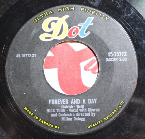 Nick Todd - Forever And A Day / Too Much Rosita (7", Single) (Very Good (VG))