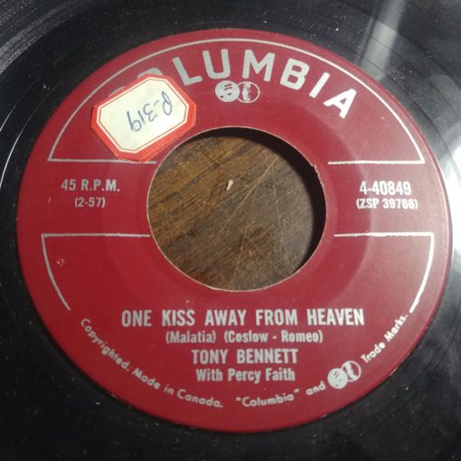 Tony Bennett With Percy Faith - One Kiss Away From Heaven (7", Single) (Very Good Plus (VG+))