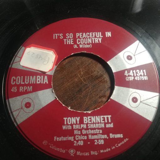 Tony Bennett - It's So Peaceful In The Country / Being True To One Another (7") (Very Good Plus (VG+))