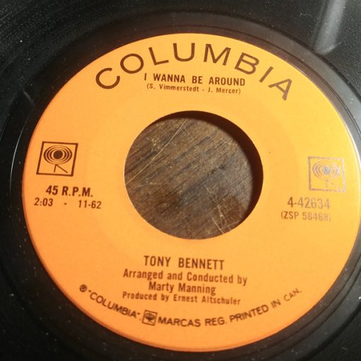 Tony Bennett - I Wanna Be Around (7") (Very Good Plus (VG+))