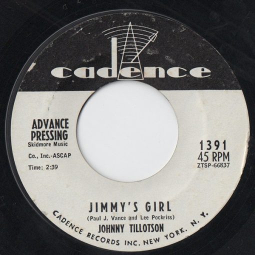 Johnny Tillotson - Jimmy's Girl (7", Promo) (Very Good Plus (VG+))