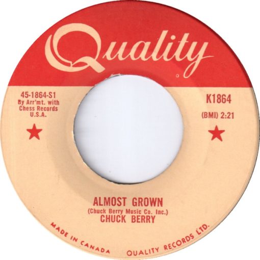 Chuck Berry - Almost Grown (7", Single) (Near Mint (NM or M-))