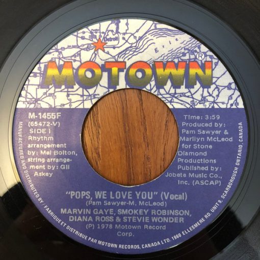 Diana Ross, Marvin Gaye, Smokey Robinson & Stevie Wonder - Pops, We Love You (A Tribute To Father) (7") (Near Mint (NM or M-))