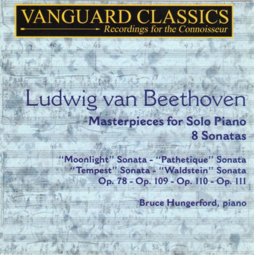 Ludwig van Beethoven, Bruce Hungerford - Masterpieces For Solo Piano: 8 Sonatas (2xCD, Album, Comp, RE) (Near Mint (NM or M-))