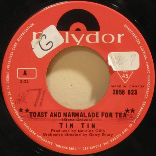 Tin Tin (5) - Toast And Marmalade For Tea (7", Single) (Near Mint (NM or M-))