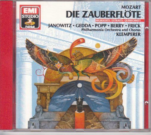 Wolfgang Amadeus Mozart - Gundula Janowitz ‧ Nicolai Gedda ‧ Lucia Popp ‧ Walter Berry ‧ Gottlob Frick ‧ Philharmonia Orchestra And  Philharmonia Chorus, Otto Klemperer - Die Zauberflöte (Querschnitt) (CD, Album, RE, RM) (Near Mint (NM or M-))