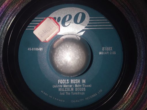 Malcolm Dodds & The Tunedrops - Fools Rush In (7", Single) (Very Good Plus (VG+))