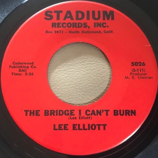 Lee Elliott (4) - The Bridge I Can't Burn (7", Single) (Very Good Plus (VG+))