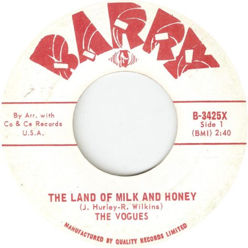 The Vogues - The Land Of Milk And Honey (7", Single) (Near Mint (NM or M-))