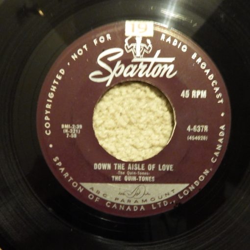 The Quin-Tones - Down The Aisle Of Love (7", Single) (Good Plus (G+))