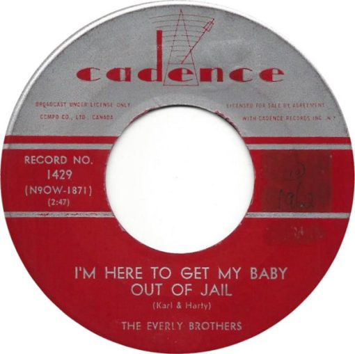 Everly Brothers - I'm Here To Get My Baby Out Of Jail / Lightning Express (7") (Very Good (VG))