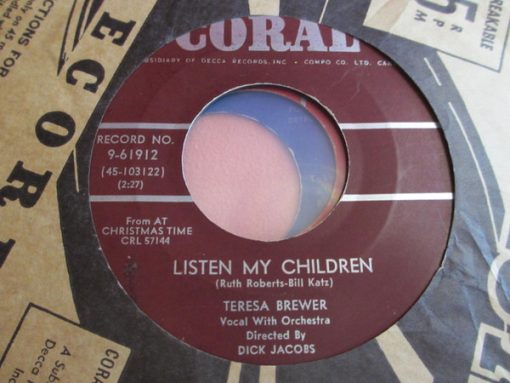 Teresa Brewer - Listen My Children (7", Single) (Very Good Plus (VG+))