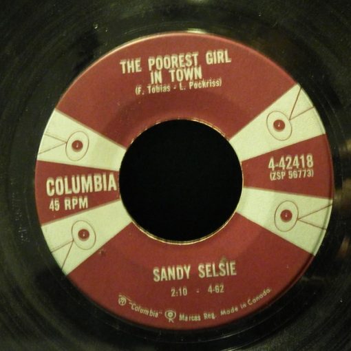 Sandy Selsie - The Poorest Girl In Town (7", Single) (Very Good Plus (VG+))