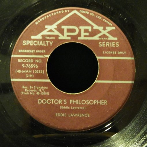 Eddie Lawrence - Doctor's Philosopher (7", Single) (Near Mint (NM or M-))