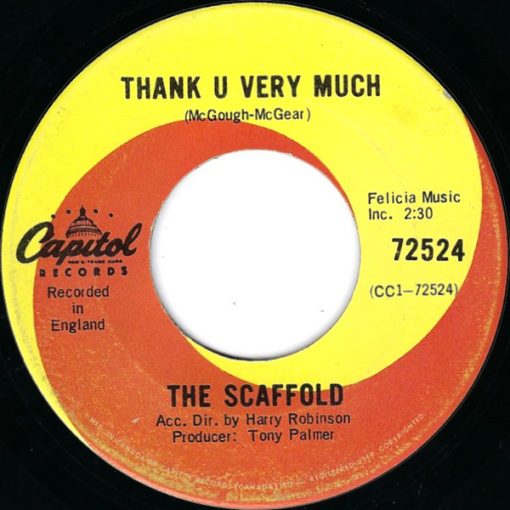 Scaffold - Thank U Very Much (7", Single, Mono) (Near Mint (NM or M-))