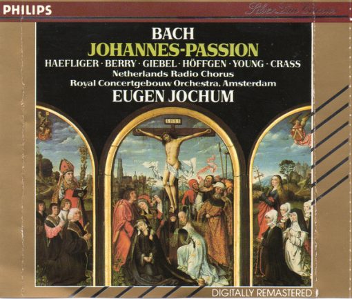 Johann Sebastian Bach / Ernst Haefliger - Walter Berry - Agnes Giebel - Marga Höffgen - Alexander Young - Franz Crass - Groot Omroepkoor - Concertgebouworkest - Eugen Jochum - Johannes-Passion (2xCD, RE, RM) (Near Mint (NM or M-))