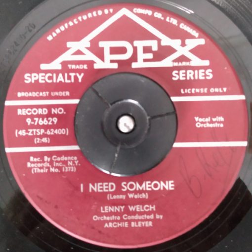 Lenny Welch - I Need Someone / You Don't Know Me (7", Single) (Near Mint (NM or M-))