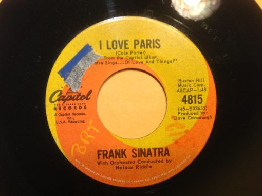 Frank Sinatra - I Love Paris (7", Single) (Near Mint (NM or M-))