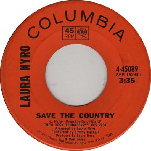 Laura Nyro - Save The Country (7", Single) (Near Mint (NM or M-))