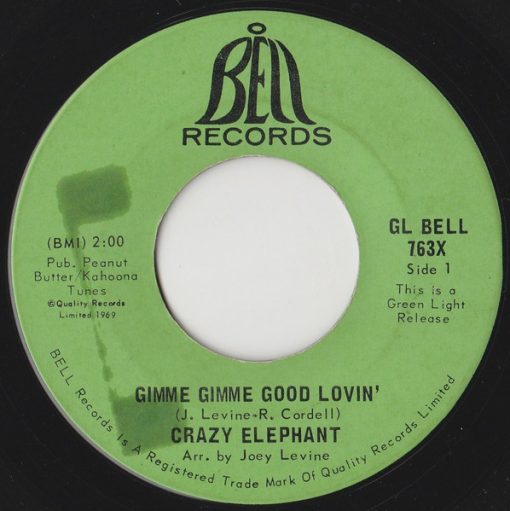 Crazy Elephant - Gimme Gimme Good Lovin' (7", Single) (Near Mint (NM or M-))