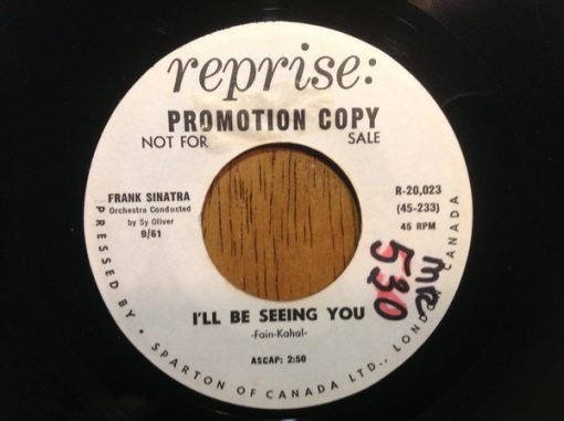 Frank Sinatra - I'll Be Seeing You (7", Single, Promo) (Very Good Plus (VG+))