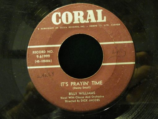 Billy Williams (5) - It's Prayin' Time (7", Single) (Near Mint (NM or M-))