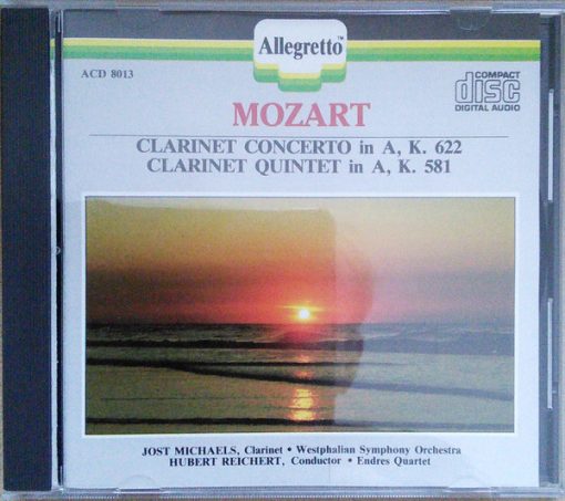 Wolfgang Amadeus Mozart, Jost Michaels, Westfälisches Sinfonieorchester, Hubert Reichert, Endres-Quartett - Clarinet Concerto In A, K. 622 - Clarinet Quintet In A, K. 581 (CD, Album, RM) (Near Mint (NM or M-))