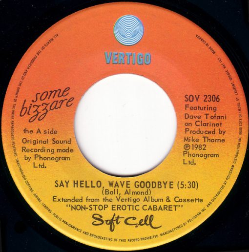 Soft Cell - Say Hello, Wave Goodbye (7", Single) (Near Mint (NM or M-))