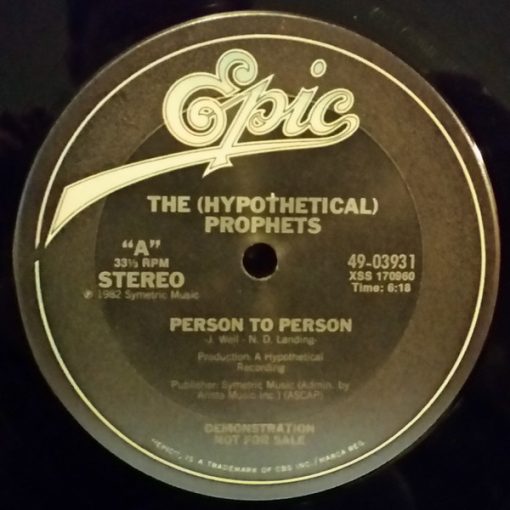 The (Hypothetical) Prophets - Person To Person (12", Promo) (Mint (M))