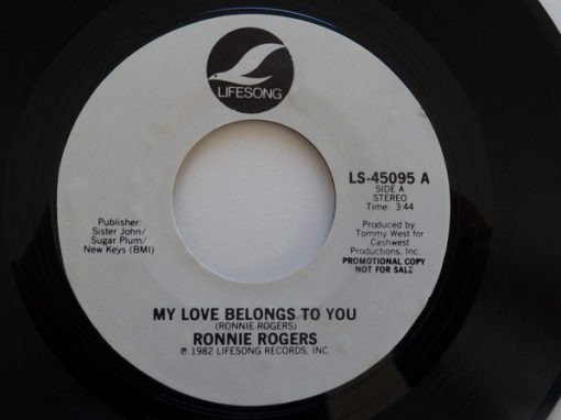 Ronnie Rogers - My Love Belongs To You (7", Single, Promo) (Very Good Plus (VG+))