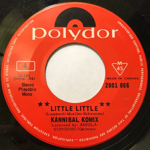 Kannibal Komix - Little Little (7", Single) (Very Good Plus (VG+))