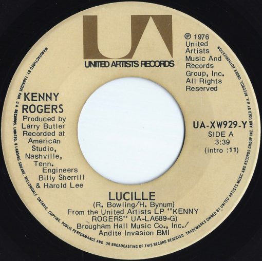 Kenny Rogers - Lucille  (7", Single) (Near Mint (NM or M-))