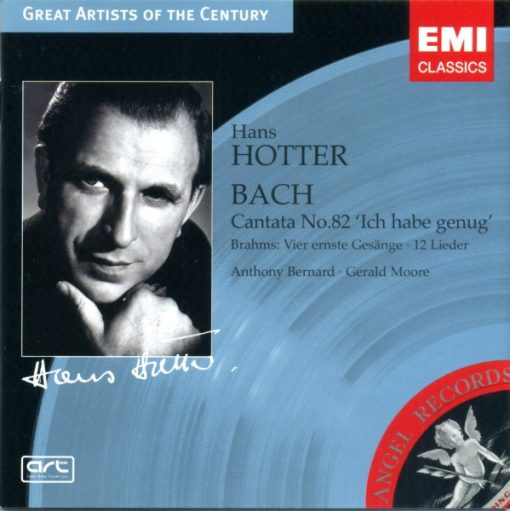 Johann Sebastian Bach / Johannes Brahms - Hans Hotter, Anthony Bernard, Gerald Moore - Cantata No. 82 'Ich Habe Genug' / Vier Ernste Gesänge / 12 Lieder (CD, Comp, RM) (Near Mint (NM or M-))