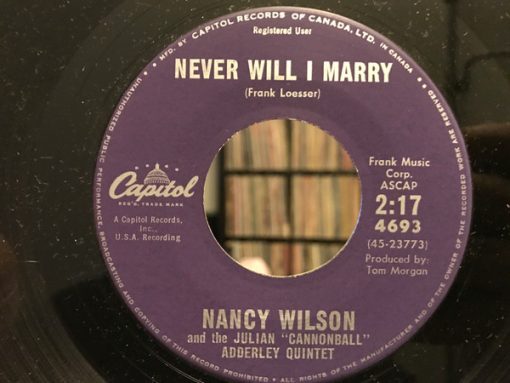 Nancy Wilson And The Cannonball Adderley Quintet - Save Your Love For Me / Never Will I Marry (7", Single) (Very Good Plus (VG+))