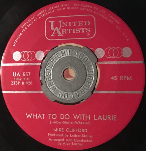 Mike Clifford - What To Do With Laurie (7", Single) (Very Good Plus (VG+))