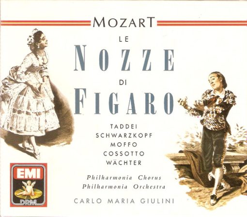 Wolfgang Amadeus Mozart, Giuseppe Taddei, Elisabeth Schwarzkopf, Anna Moffo, Fiorenza Cossotto, Eberhard Wächter, Philharmonia Chorus, Philharmonia Orchestra, Carlo Maria Giulini - Le Nozze Di Figaro (2xCD, RE, RM, Sli) (Near Mint (NM or M-))