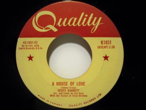 Scott Garrett (4) - A House Of Love / So Far So Good (7", Single) (Very Good Plus (VG+))