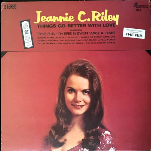 Jeannie C. Riley - Things Go Better With Love (LP, Album, Ter) (Mint (M))